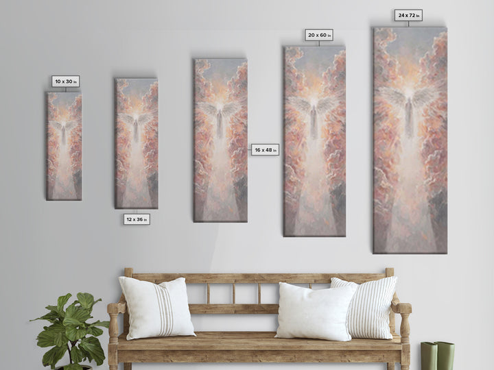 Radiant Ascension – Framed Canvas Print – Christian Art Canvas – Christian Wall Art – Tall Skinny Art Print – Christian Christmas Art – Chr