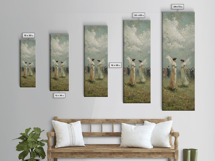 Skyward Reverence – Framed Canvas Print | Christian Art Canvas | Christian Wall Art | Tall Skinny Art Print | Christian Christmas Art | Chr