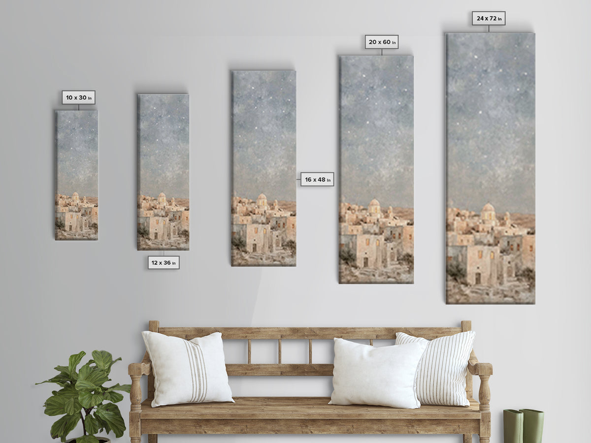 Guiding Night Star – Framed Canvas Print – Skinny Art – Christian Art Canvas – Christmas Art – Christian Wall Art – Christian Decor – Chris