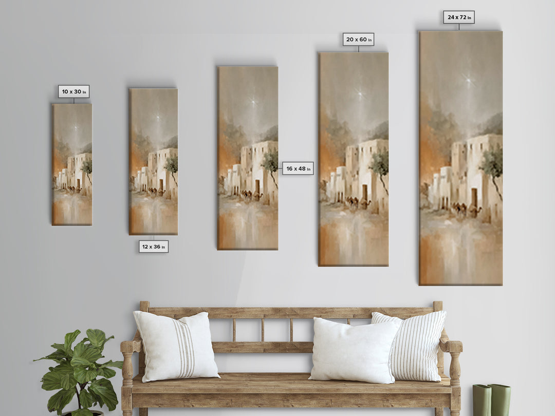 Silent Bethlehem Sky – Framed Canvas Print – Skinny Art – Christian Wall Art – Christian Art Canvas – Christian Christmas Art – Christian D