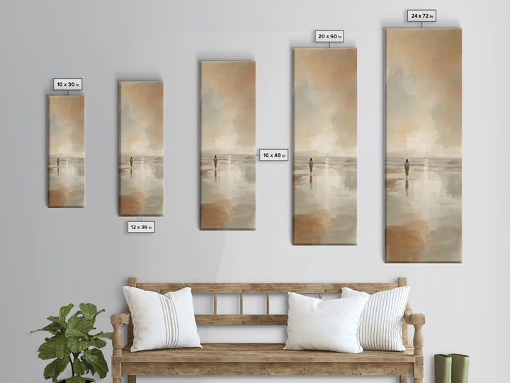 Shoreline Of Peace | Framed Canvas Print | Narrow Art | Christian Wall Art | Christian Art Canvas | Jesus Painting | Christian Christmas Ar
