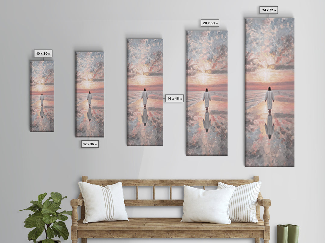 Light Of Eternity | Framed Canvas Print | Narrow Art | Christian Art Canvas | Christian Wall Art | Jesus Painting | Christian Christmas