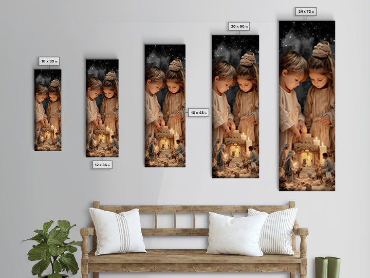The Guiding Light - Framed Canvas Print - Christian Wall Art - Christian Art Canvas - Christian Christmas Art - Tall Narrow Wall Art