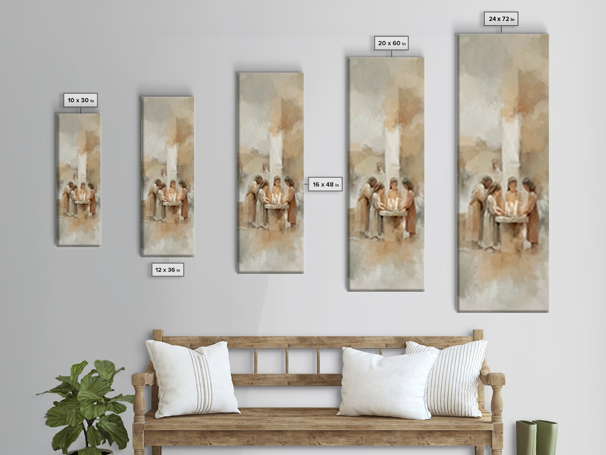 Sanctuary Of Peace - Framed Canvas Print - Christian Art Print - Christian Wall Art - Christmas Canvas Wall Art - Skinny Art - Jesus Art