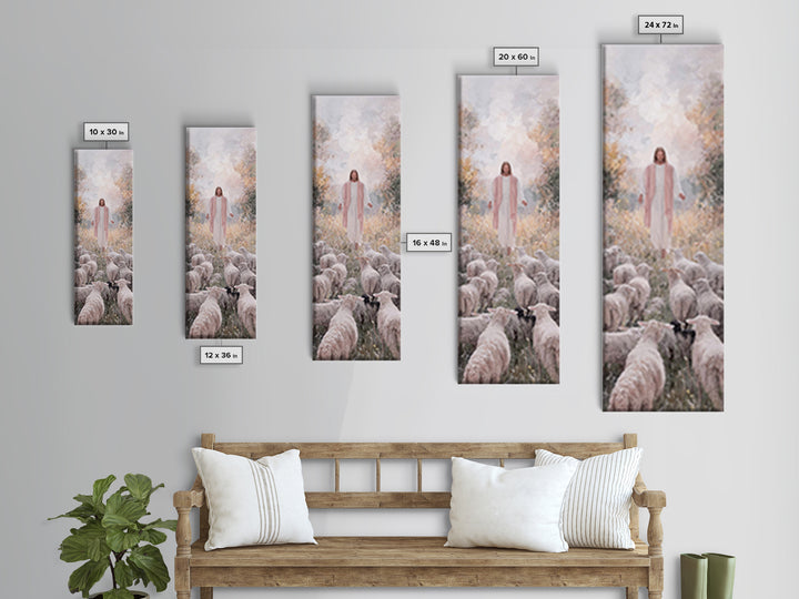 Pasture Of Light – Framed Canvas Print – Christian Art Print – Jesus Painting – Skinny Art – Christian Wall Art – Christian Art