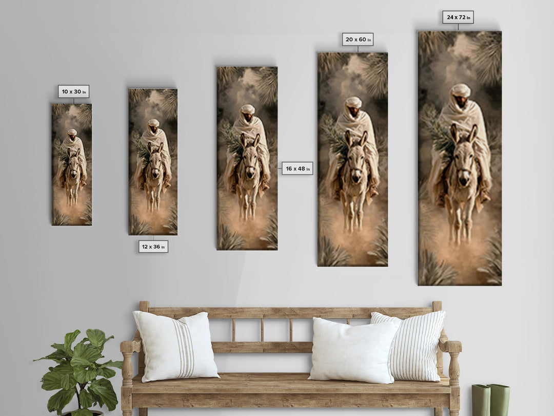 King Of Palms – Framed Canvas Print – Christian Art Canvas – Christian Art – Narrow Art – Christian Wall Art – Jesus Painting