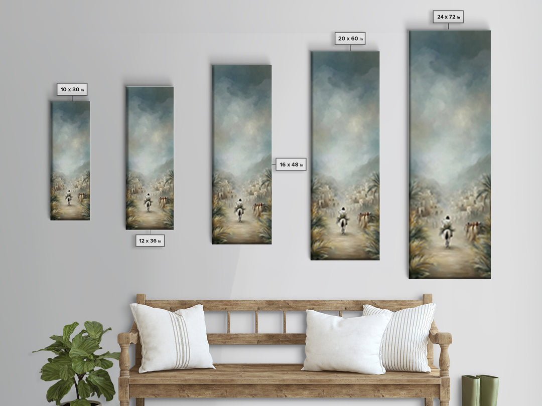 Entrance Of Peace – Framed Canvas Print – Christian Art – Christian Wall Art – Narrow Art – Jesus Painting – Christian Art Canvas