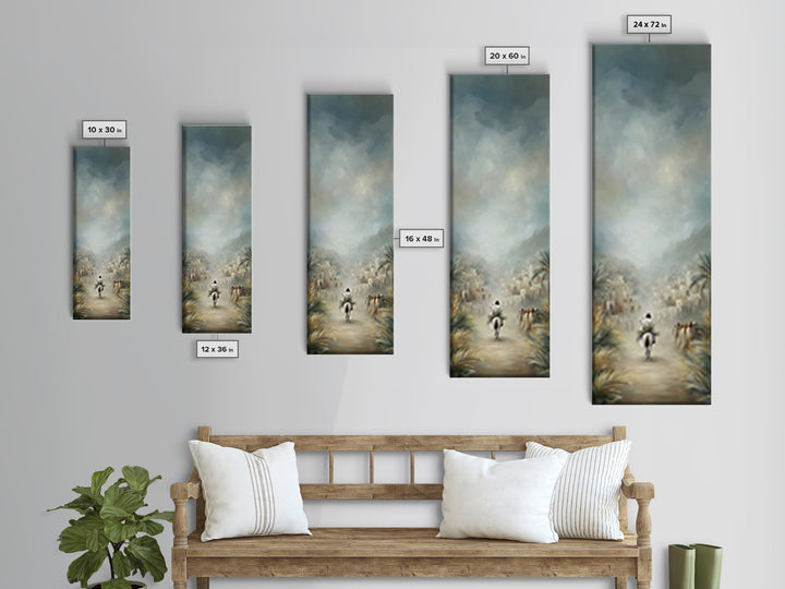 Entrance Of Peace – Framed Canvas Print – Christian Art – Christian Wall Art – Narrow Art – Jesus Painting – Christian Art Canvas