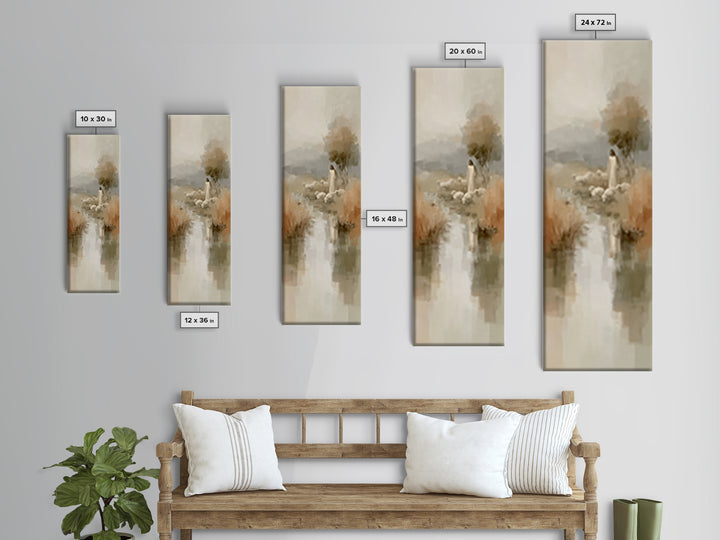 Valley of Still Grace – Framed Canvas Print – Jesus Painting – Christian Wall Art – Christian Art Canvas – Skinny Art – Christian Christmas