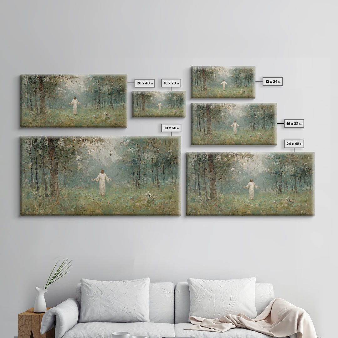 Light of Salvation, Framed Canvas Print, Christian Wall Art, Jesus Painting, Christian Christmas Art, Christian Art Canvas, Modern Christia