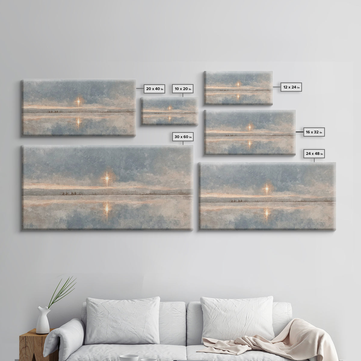 The Guiding Star – Framed Canvas Print – Christian Wall Art – Christian Art Canvas – Jesus Painting – Christian Christmas Art – Art Prints