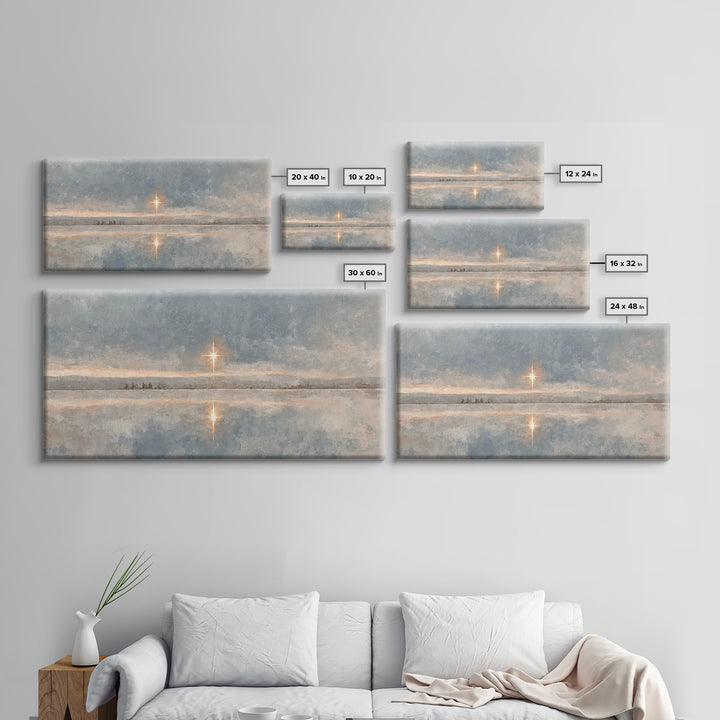 The Guiding Star – Framed Canvas Print – Christian Wall Art – Christian Art Canvas – Jesus Painting – Christian Christmas Art – Art Prints