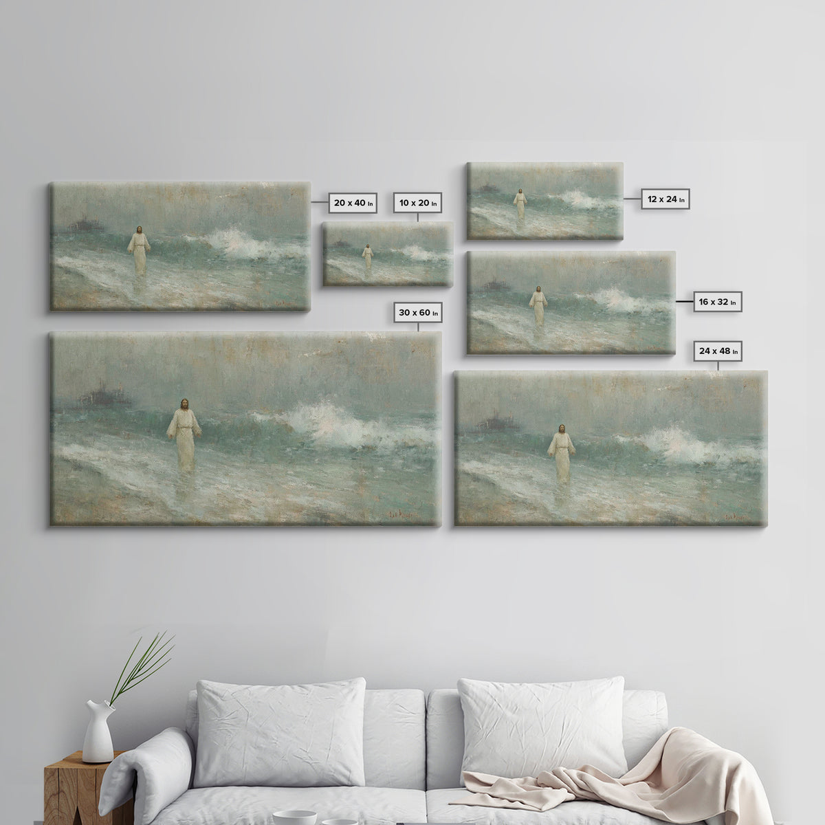 Risen Light – Framed Canvas Print – Christian Art Canvas – Jesus Painting – Christian Wall Art – Modern Christian Art – Christian Gift