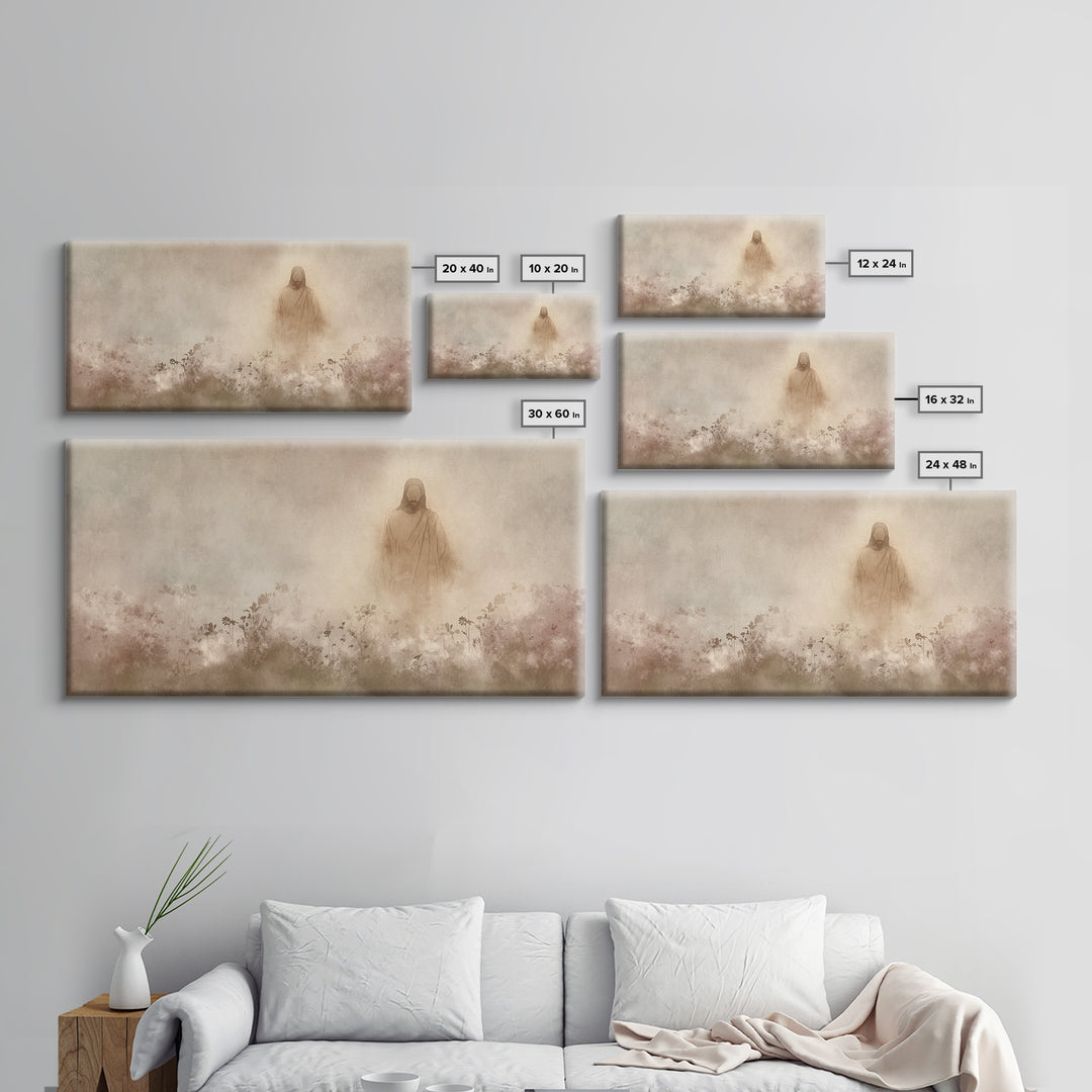 Eternal Bloom Grace | Framed Canvas Print | Christian Art Canvas | Christian Paintings | Jesus Painting | Christian Christmas Art | Christi