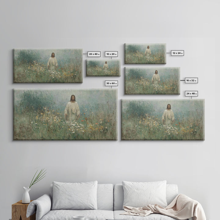 Radiant Shepherd Bloom – Framed Canvas Print – Christian Wall Art – Jesus Christ Painting – Christian Art Canvas – Christmas Art – Christia