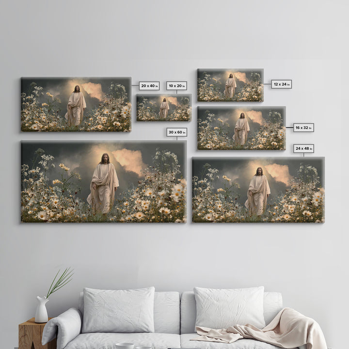 Blossom Path Faith, Framed Canvas Print, Christian Art Canvas, Christian Wall Art, Large Jesus Painting, Christmas Art, Christian Decor, Vi