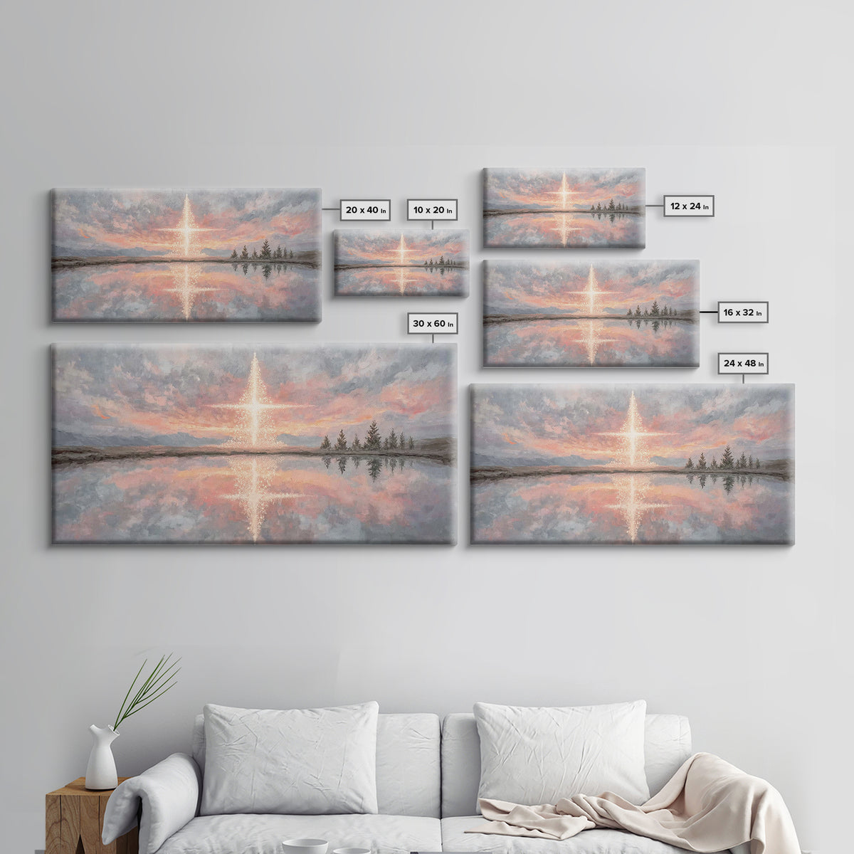 Heaven’s Dawn | Framed Canvas Print | Christian Wall Art | Christian Art Print | Christmas Canvas Wall Art | Modern Christian Art | Christi