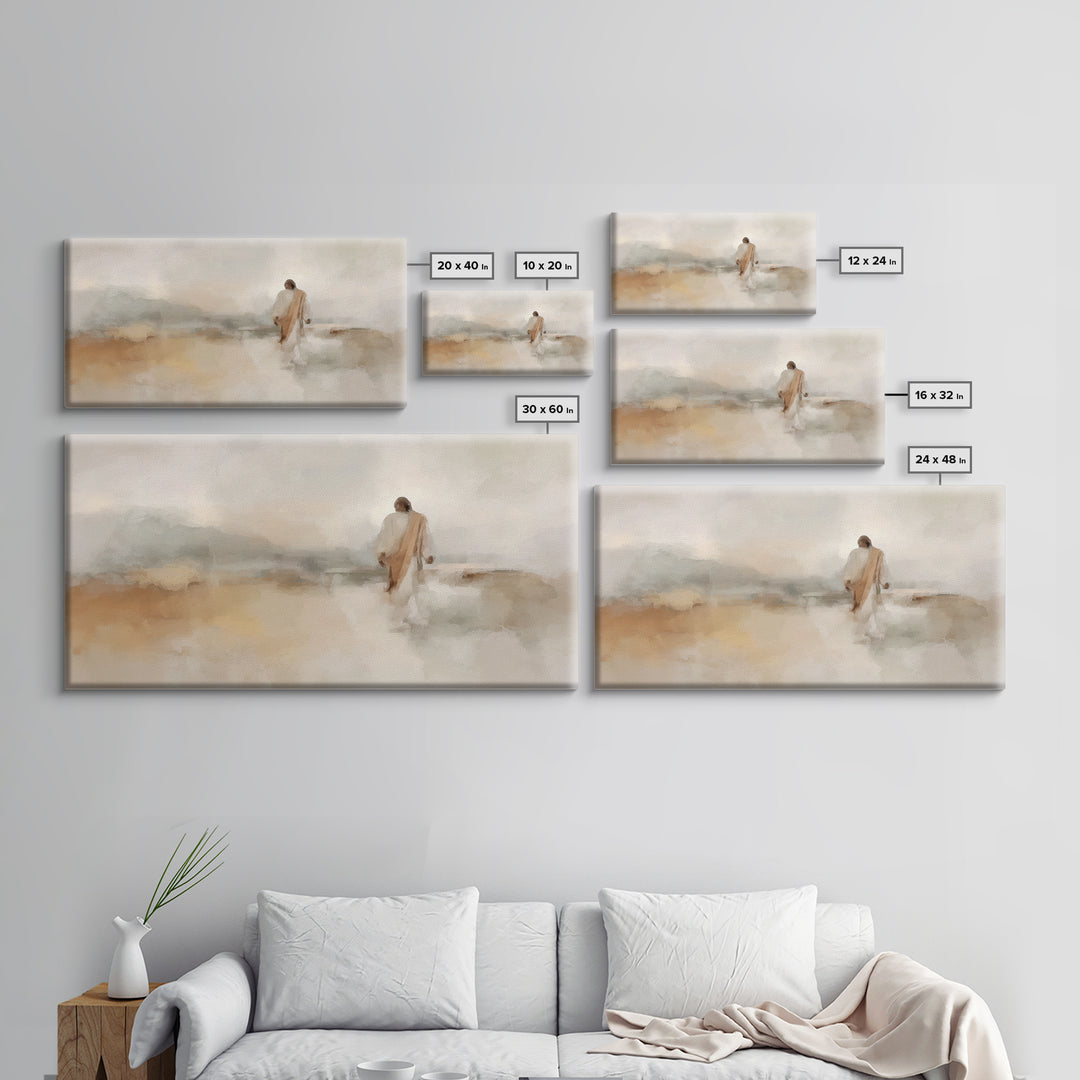 Quiet Wilderness Hope, Framed Canvas Print, Christian Art Print, Jesus Painting, Christian Wall Art, Subtle Christian Art, Christian Decor,