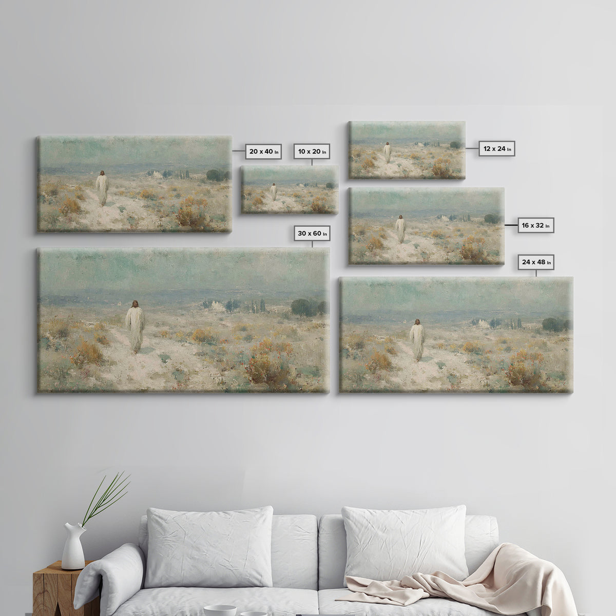 Horizon Of Mercy – Framed Canvas Print – Christian Art Canvas – Christian Wall Art – Jesus Painting – Christian Art Work – Christian Gift –