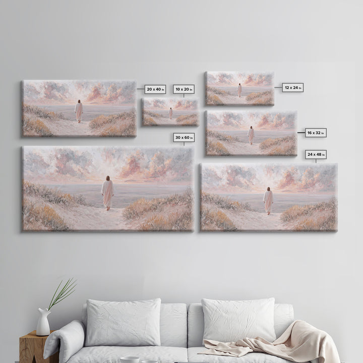 Skyward Steps Light – Framed Canvas Print – Christian Wall Art – Christian Art Canvas – Christian Art Print – Jesus Painting – Christian De