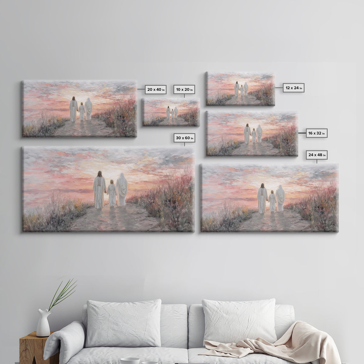 Path Of Grace – Framed Canvas Print – Christian Wall Art – Jesus Painting – Christian Art Canvas – Christian Christmas Art – Christmas Art