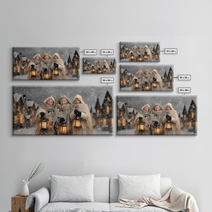 Winter Lantern Grace – Framed Canvas Print – Christmas Wall Art – Christian Art Canvas – Christian Christmas Art – Christian Gift Ideas – C