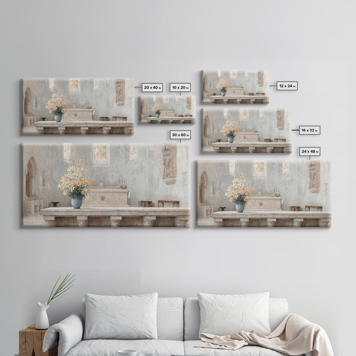 Golden Reverence | Framed Canvas Print | Christian Art Canvas | Christian Wall Art | Vintage Christian Art | Christmas Art Prints | Christi