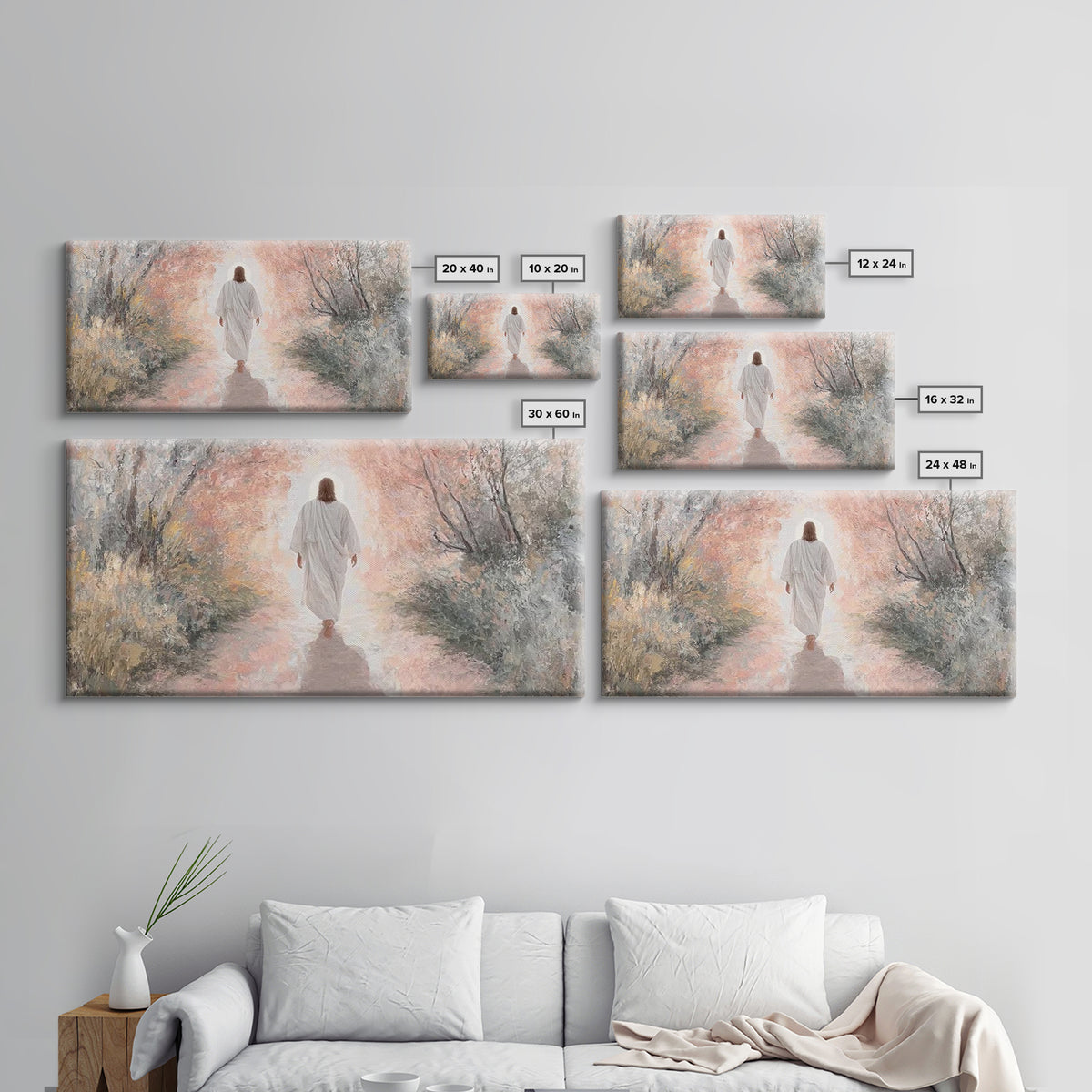 Light Of Glory | Framed Canvas Print | Christian Wall Art | Jesus Christmas Art | Christian Art Canvas | Christmas Decor