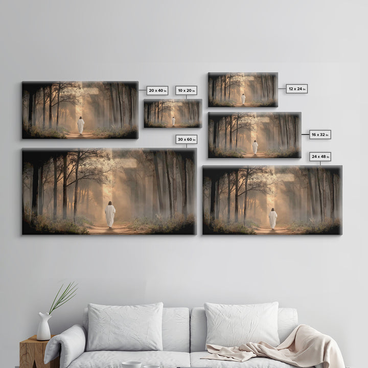 Forest Of Grace – Framed Canvas Print – Christian Art – Jesus Painting – Christian Wall Art – Christian Decor