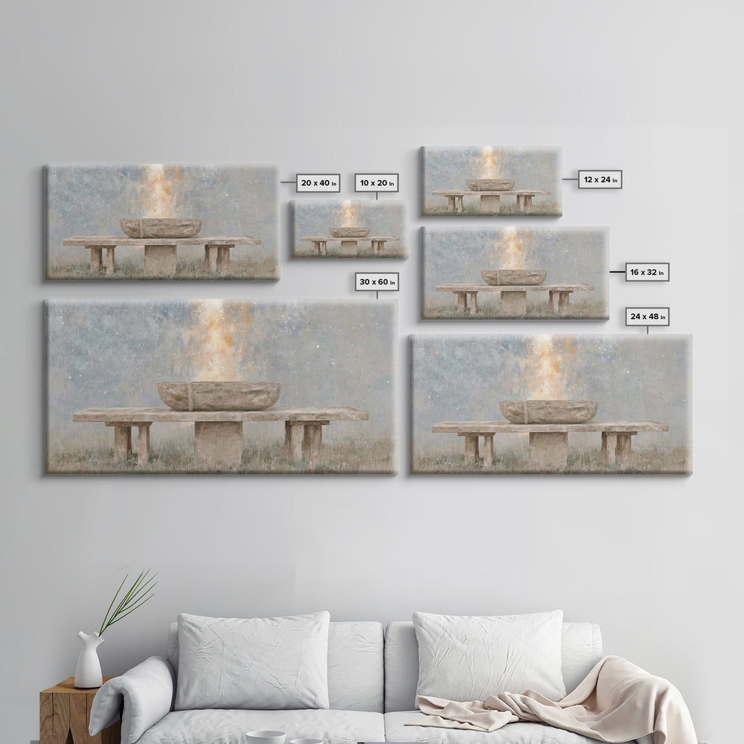 Sacred Offering | Framed Canvas Print | Christian Art Canvas | Christian Wall Art | Christian Painting | Christian Decor