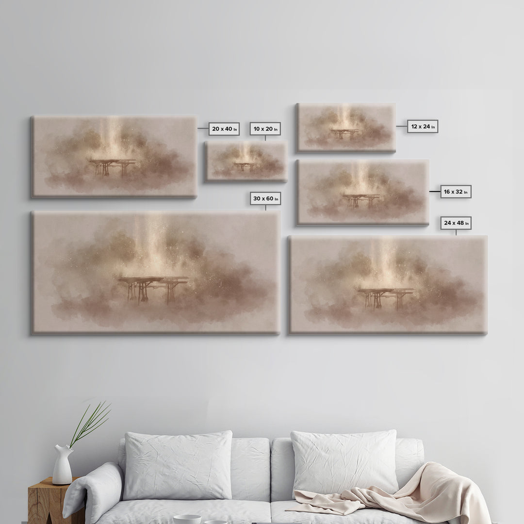 Divine Ascension, Framed Canvas Print, Christian Art Canvas, Christian Wall Art, Jesus Painting, Christian Decor