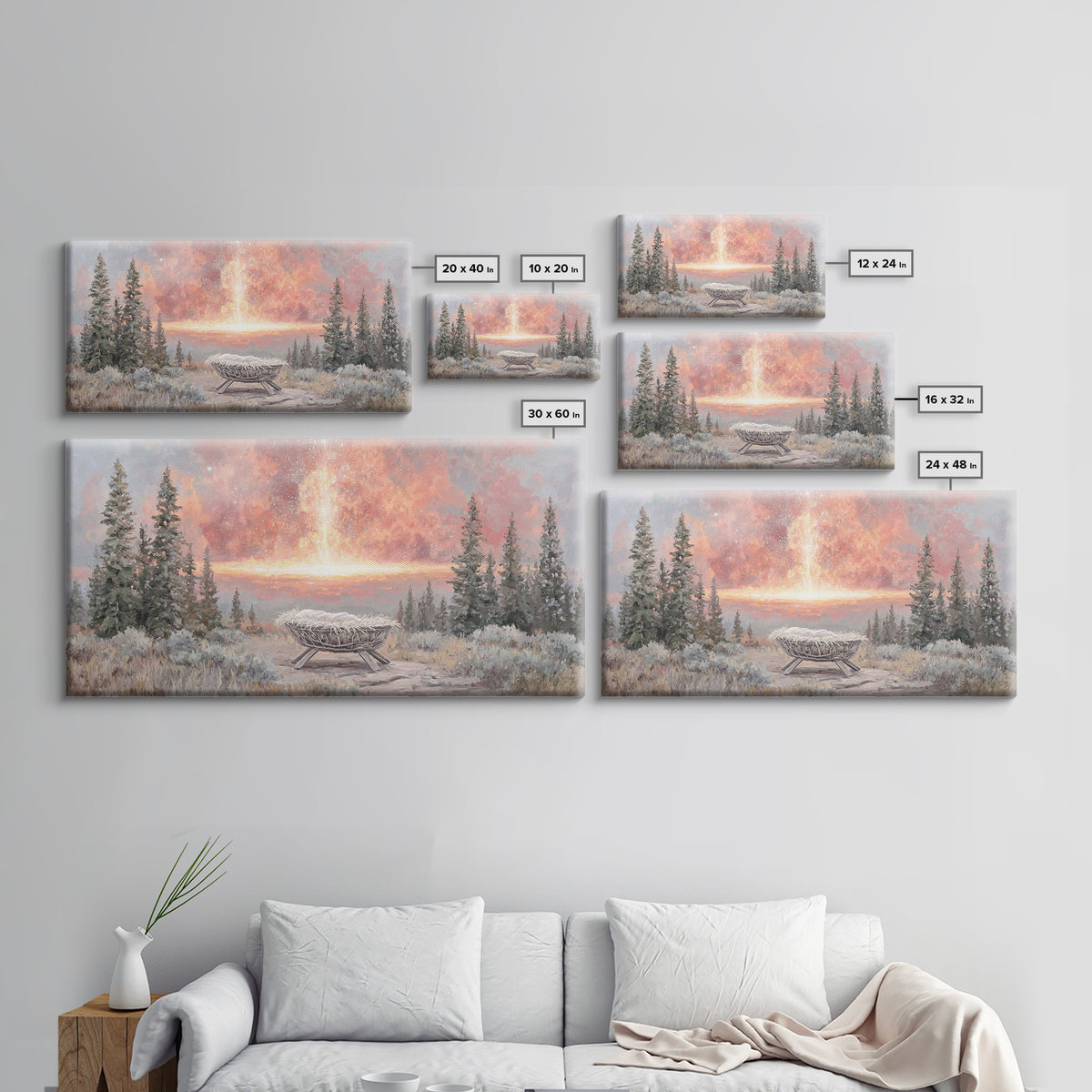 Star Of Bethlehem – Framed Canvas Print – Christian Christmas Art – Christmas Wall Art – Christian Art Canvas – Christian Decor