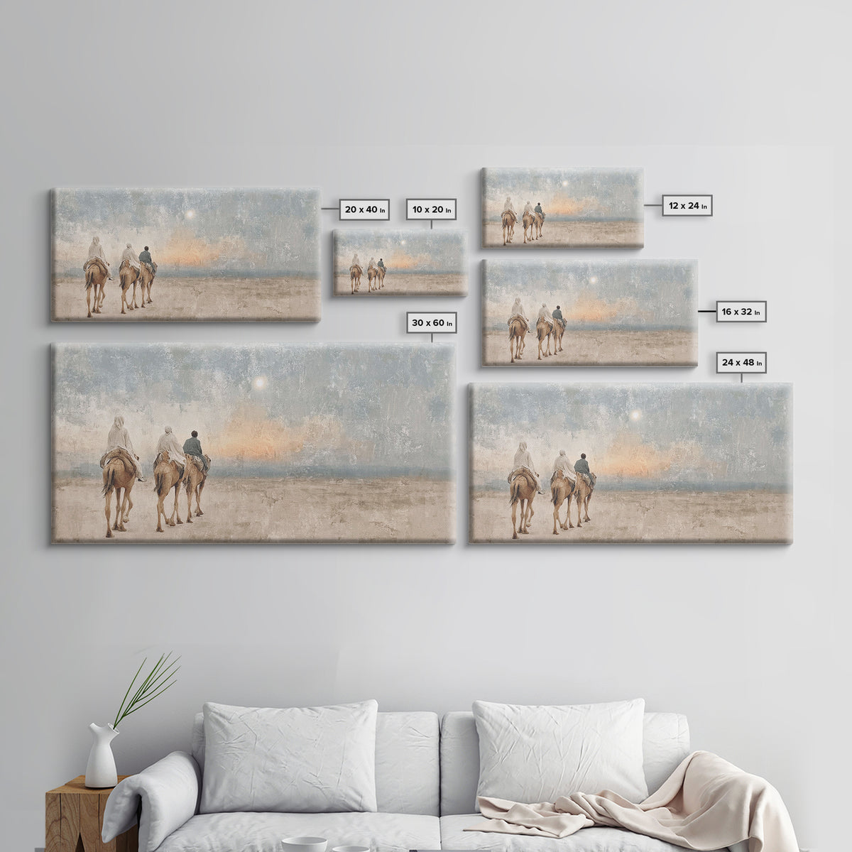 Journey Of Faith – Framed Canvas Print – Christian Art Canvas – Christmas Wall Art – Christian Christmas Art – Christian Decor