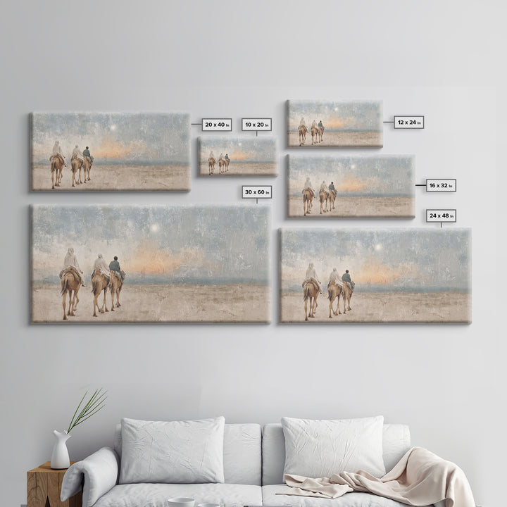 Journey Of Faith – Framed Canvas Print – Christian Art Canvas – Christmas Wall Art – Christian Christmas Art – Christian Decor