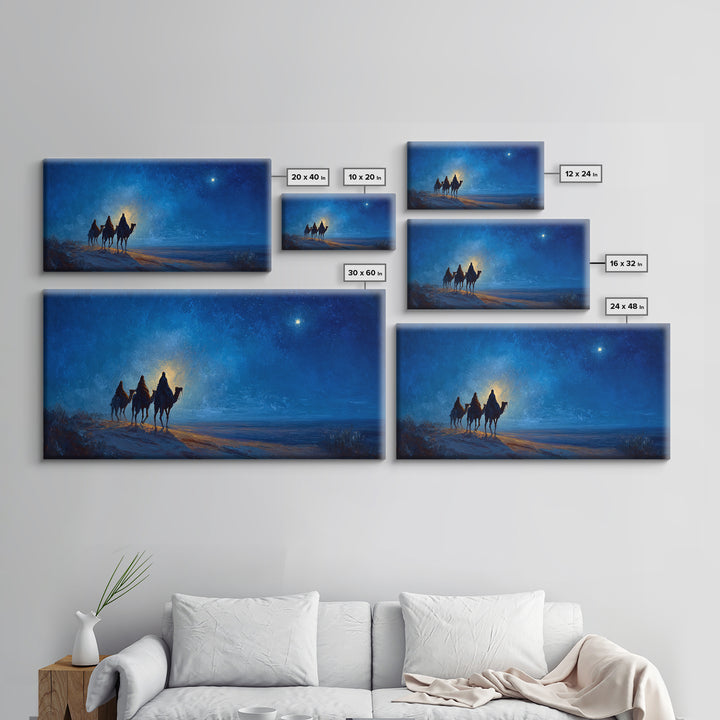 The Guiding Star – Framed Canvas Print – Christian Art – Jesus Art – Christmas Art – Christian Decor – Christian Canvas – Christian Gifts