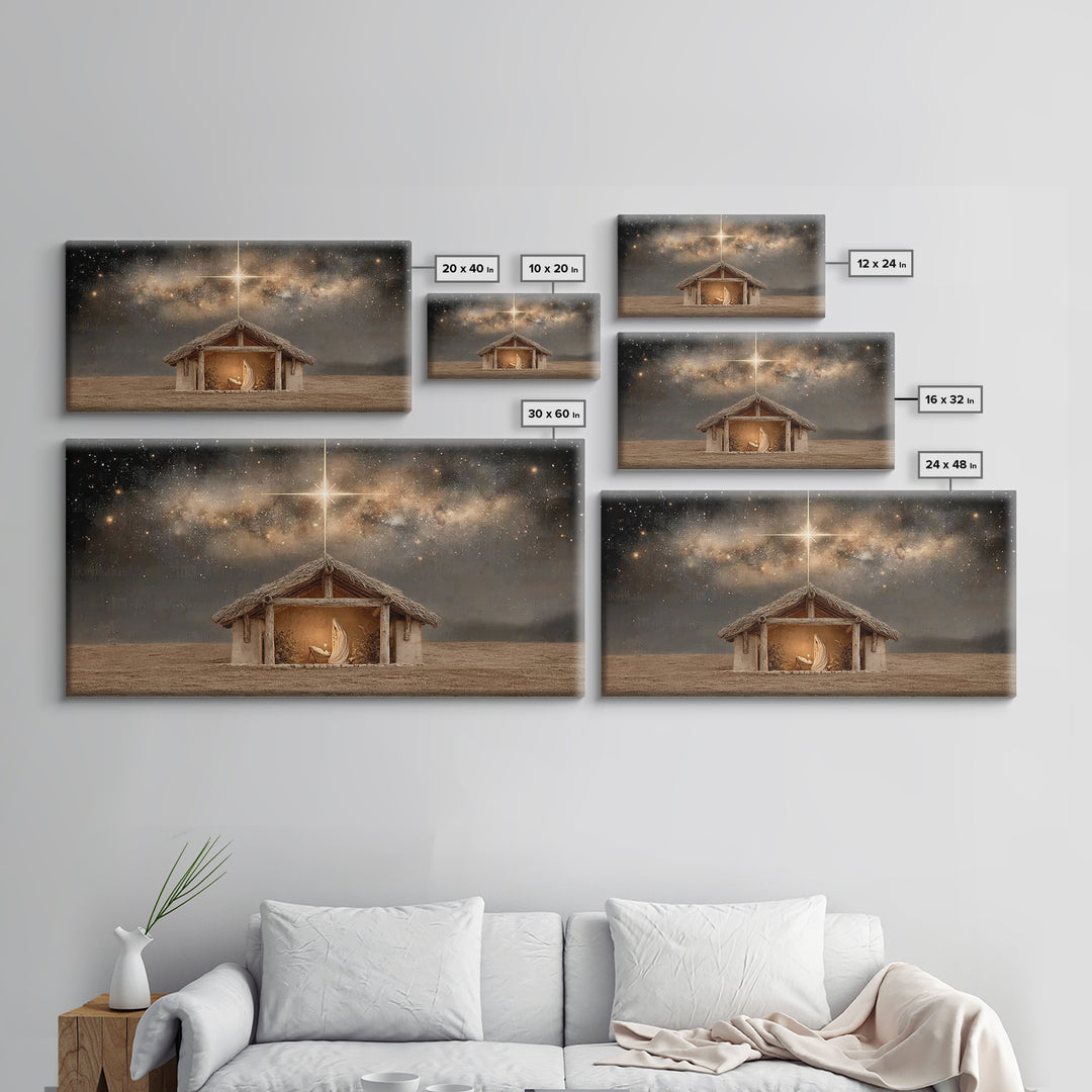 Sacred Dawn – Framed Canvas Print – Christian Canvas – Christian Art – Christian Decor – Jesus Art – Christian Gifts – Christmas Art