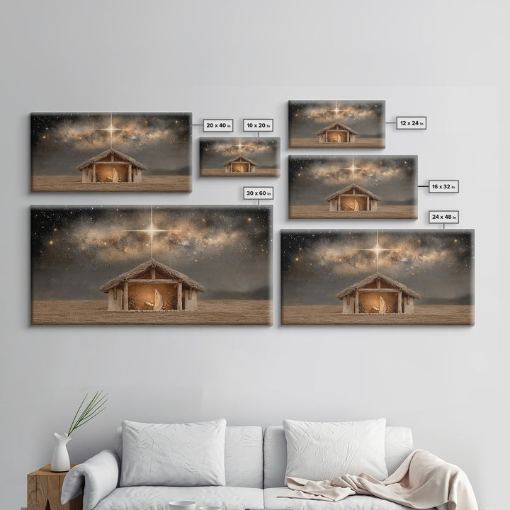 Sacred Dawn – Framed Canvas Print – Christian Canvas – Christian Art – Christian Decor – Jesus Art – Christian Gifts – Christmas Art