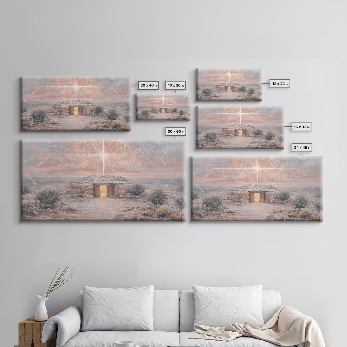 Radiant Birth – Framed Canvas Print – Christian Art – Christian Gifts – Christian Canvas – Christmas Art – Jesus Art – Christian Decor