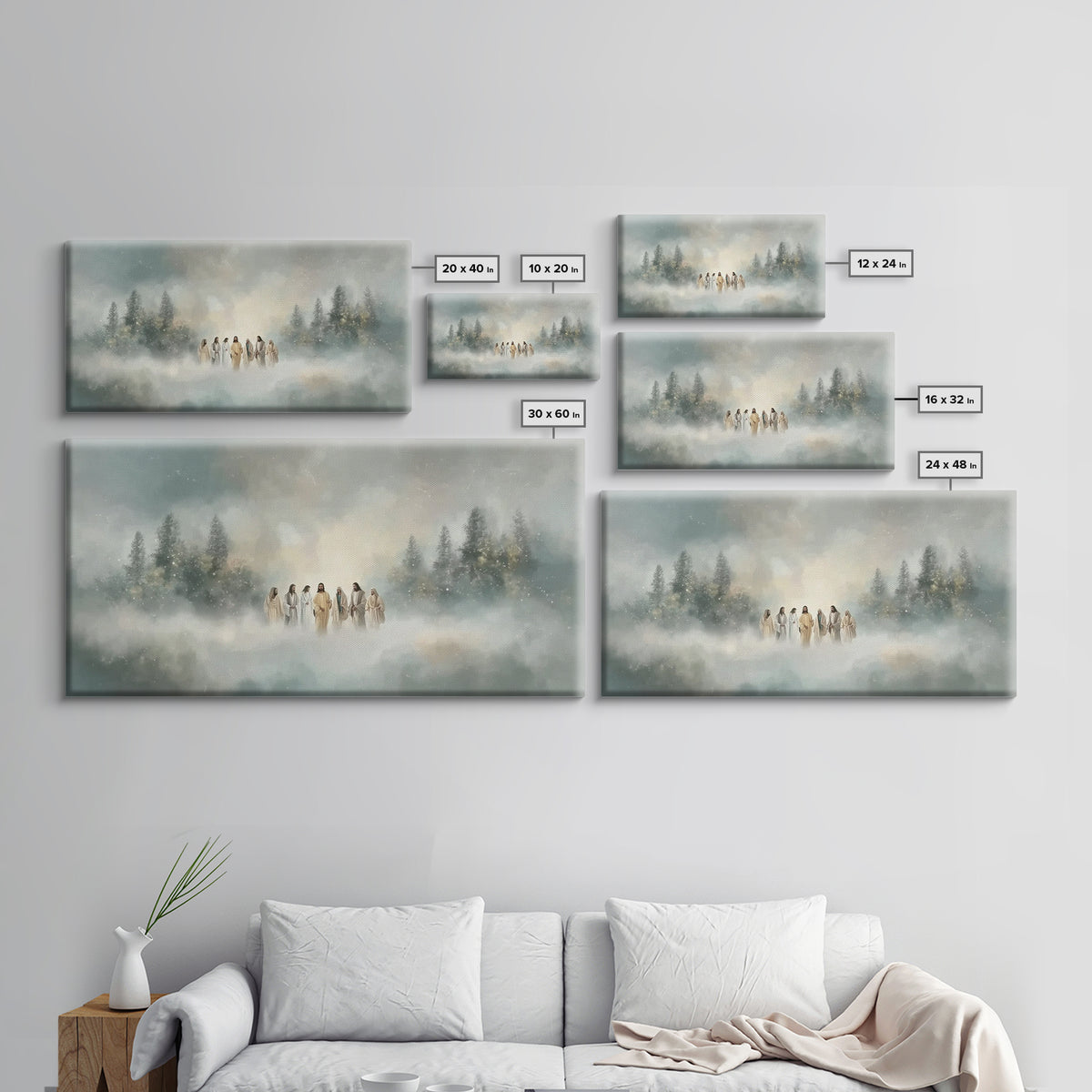Gathered In Light – Framed Canvas Print – Christian Wall Art – Christian Canvas – Jesus Art – Christian Art – Christian Gift Ideas