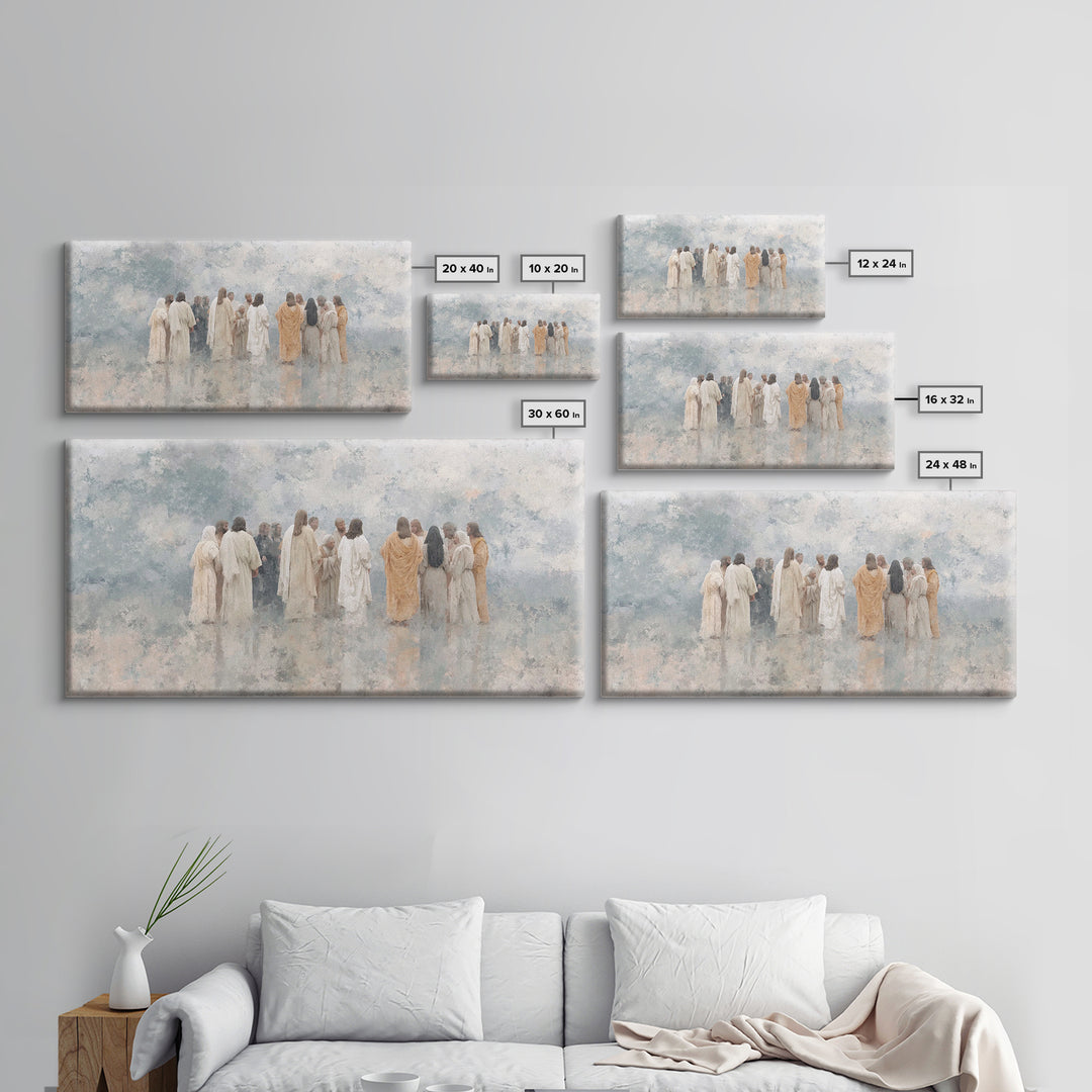 Cloudborne Fellowship – Framed Canvas Print – Jesus Painting – Christian Art – Christian Canvas – Christian Gift Ideas – Christian Wall Art