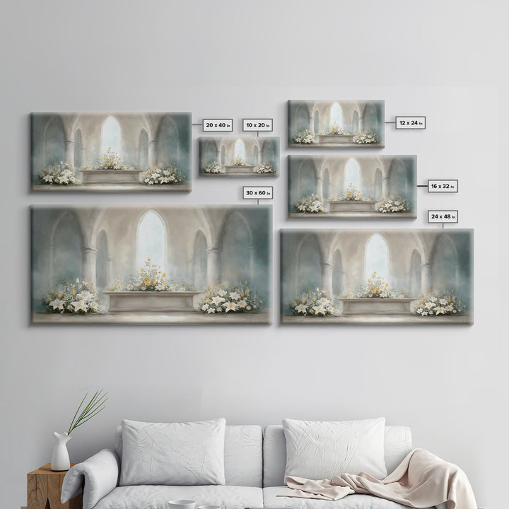 Peaceful Chapel – Framed Canvas Print – Christian Wall Art – Christian Art Canvas – Modern Christian Art – Christmas Art Work – Christian G