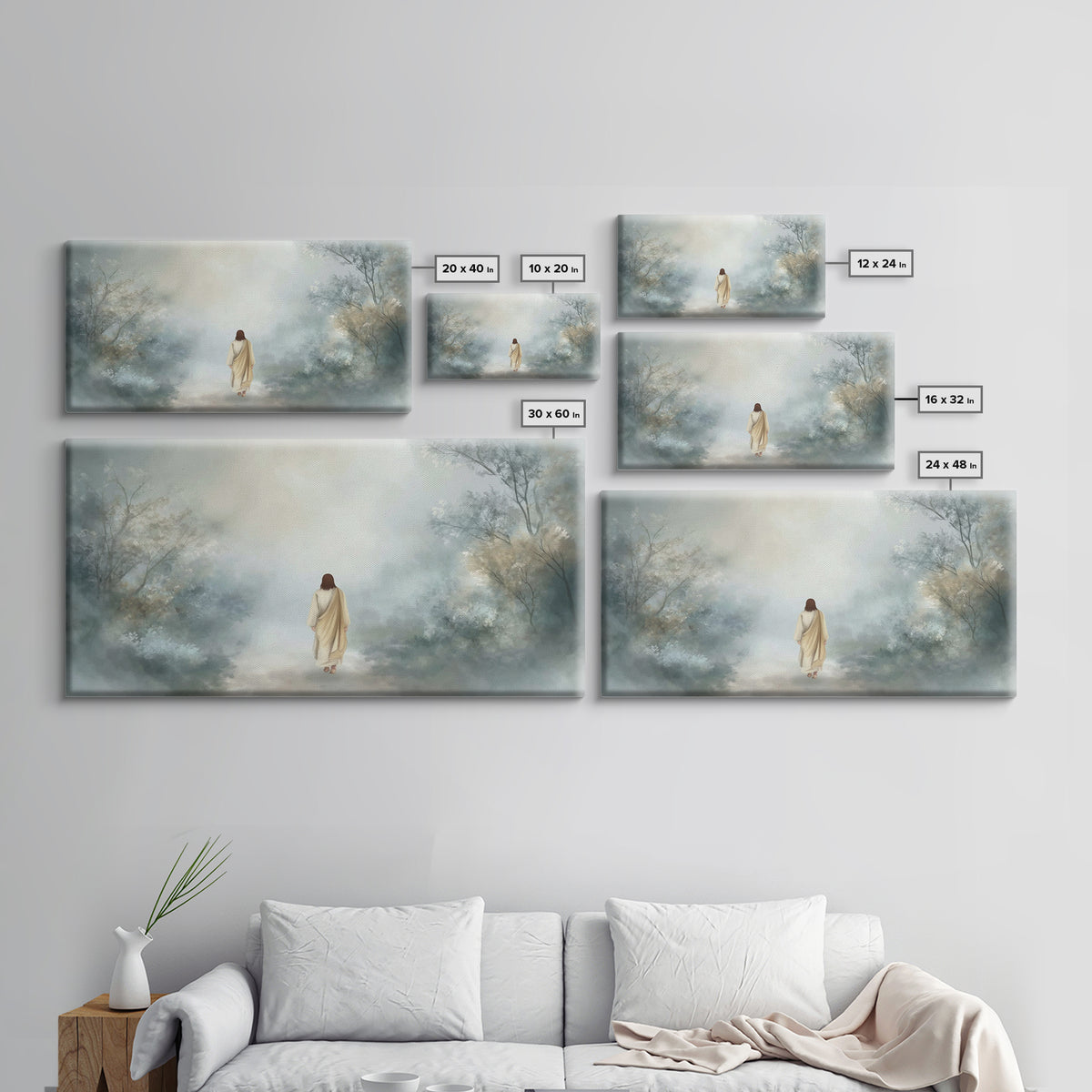 Path Of Grace - Framed Canvas Print - Christian Wall Art - Jesus Painting - Moody Christian Art - Christian Christmas Art - Christian Art C