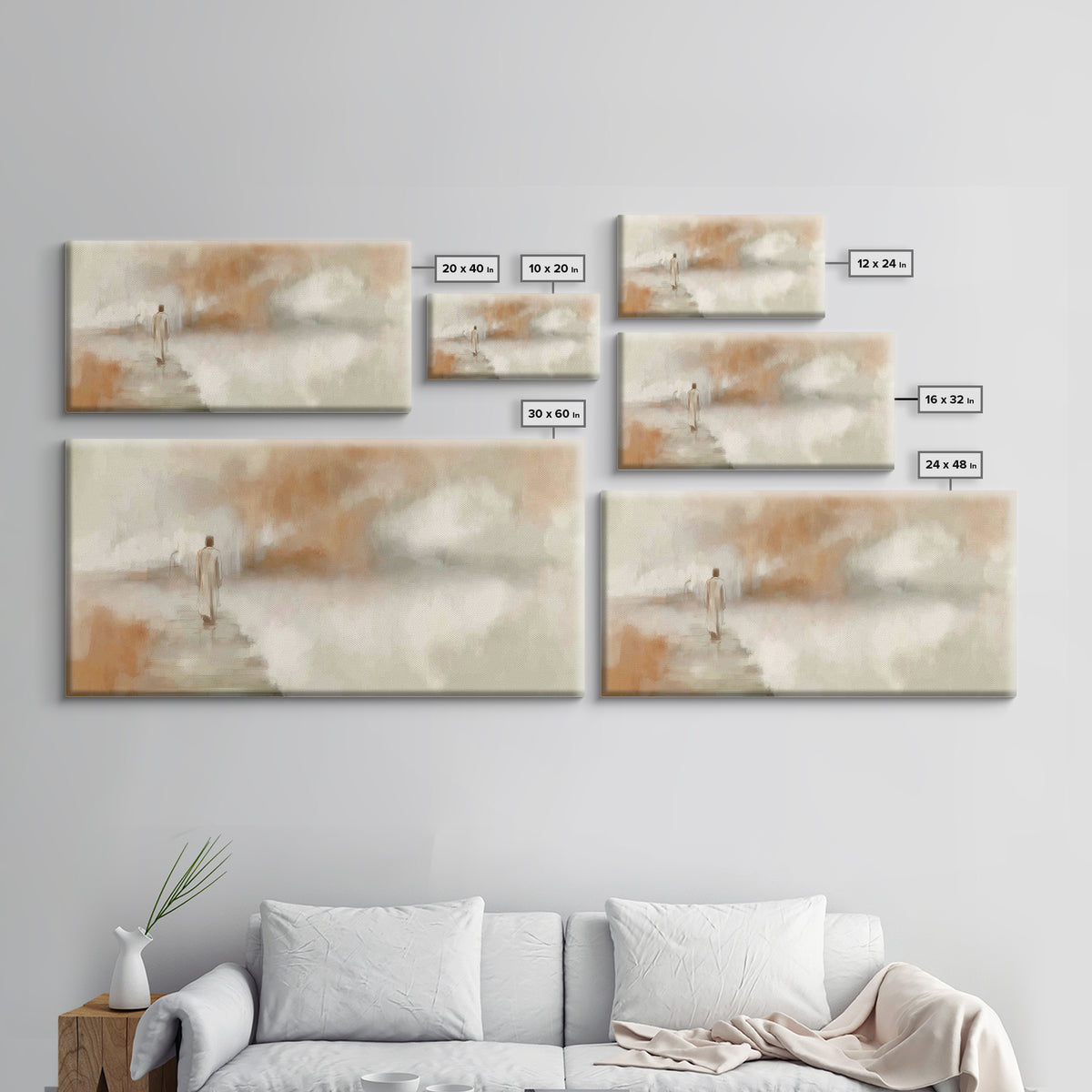 Dawn Journey Hope – Framed Canvas Print – Christian Painting – Christian Wall Art – Jesus Canvas Art – Subtle Christian Art – Christian Gif