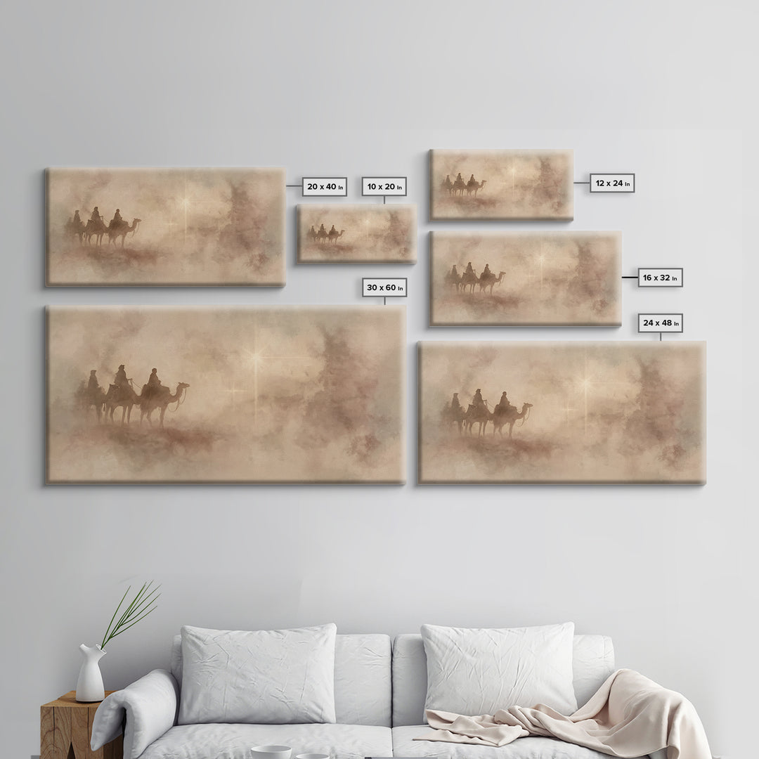 Star Of The Wanderers – Framed Canvas Print – Christian Christmas Art – Christian Art Canvas – Christmas Wall Art – Christian Painting – Fo
