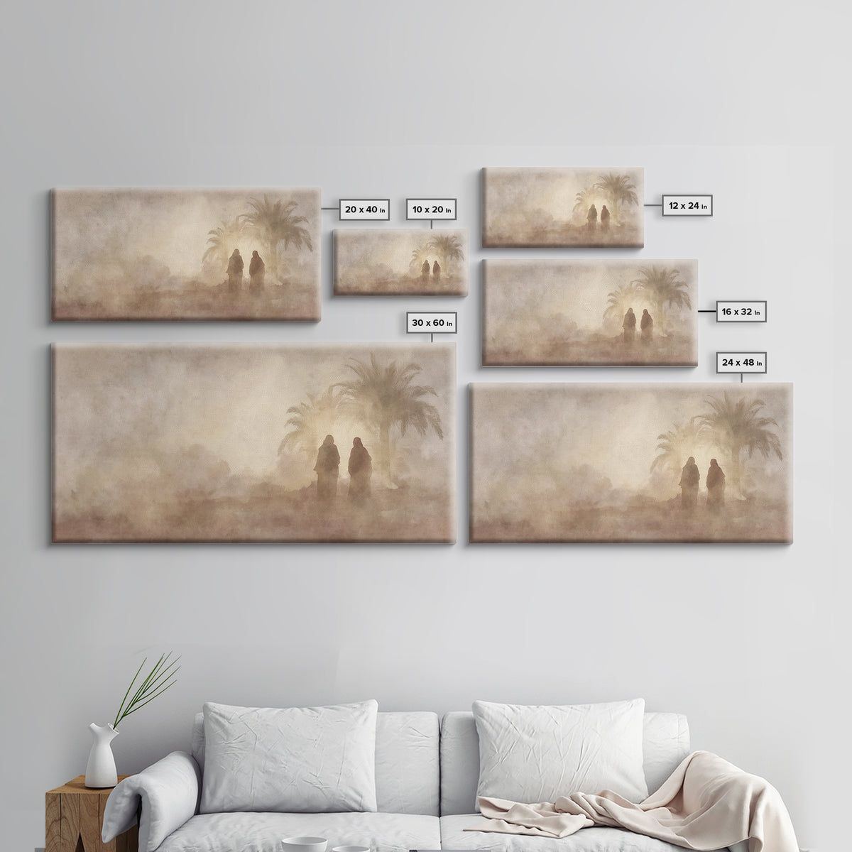 Desert Pilgrims – Framed Canvas Print – Christian Wall Art – Christian Art Canvas – Vintage Christian Art – Christian Gift – Christian Pain