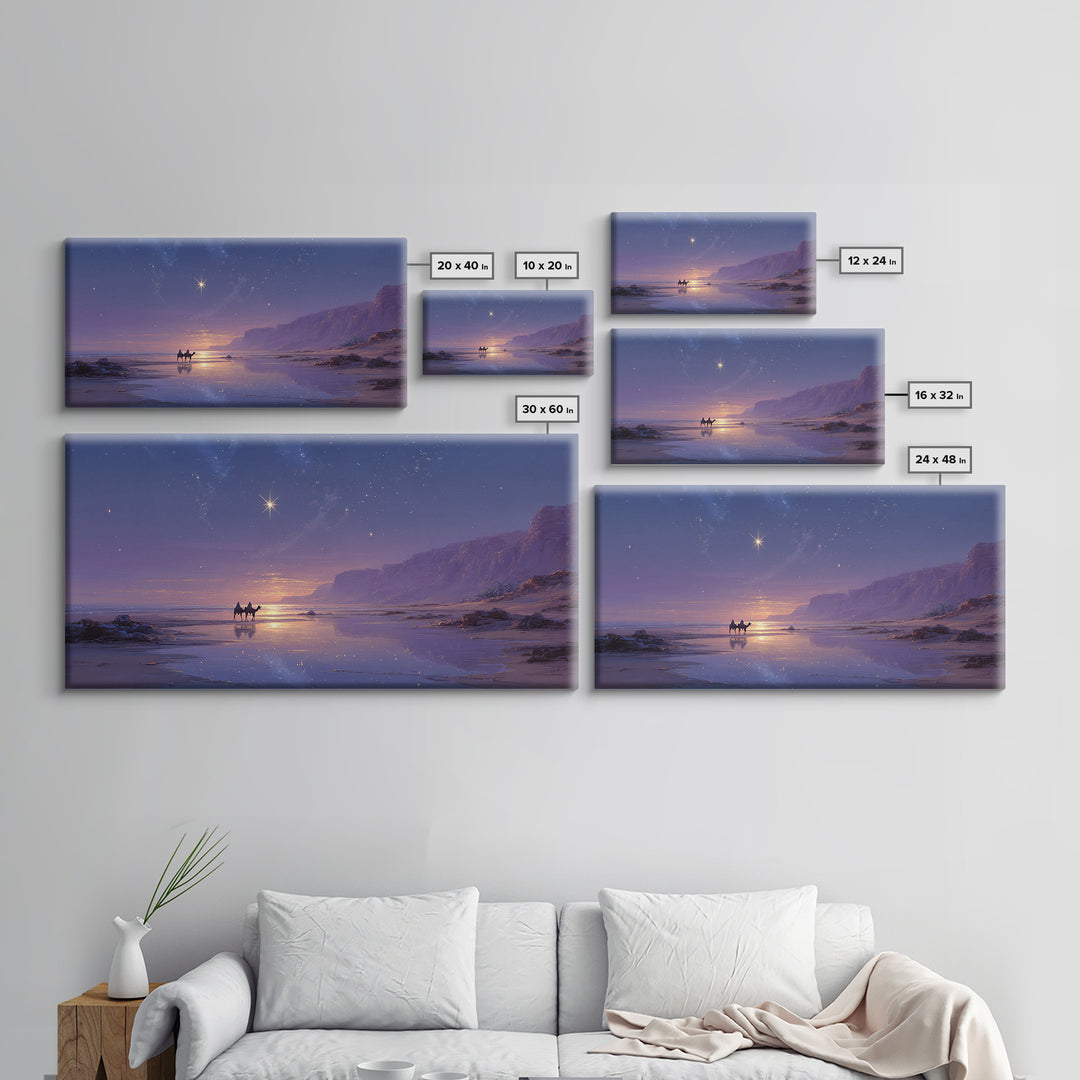 Star of the Wayfarers – Framed Canvas Print – Christian Wall Art – Christian Art Canvas – Christmas Art – Christian Painting – Christian Ch