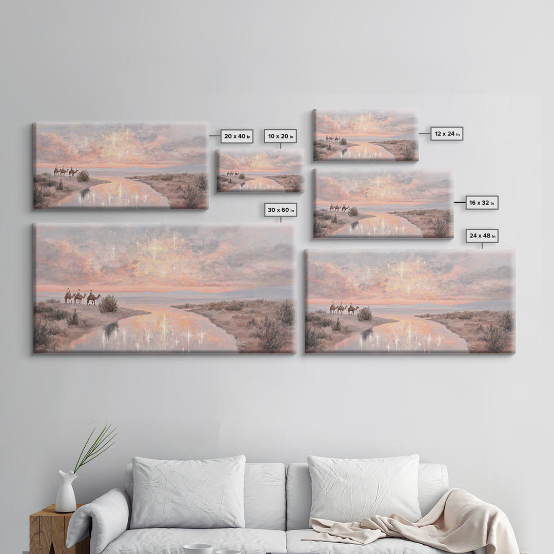 Gifts of the East | Framed Canvas Print | Christian Wall Art | Christmas Art | Christian Art Canvas | Vintage Christmas Art | Christian Chr