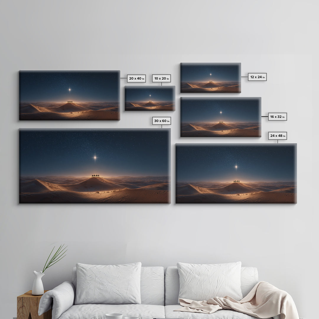 Radiance of Dawn, Framed Canvas Print, Christmas Art Prints, Christian Christmas Art, Christian Wall Art, Christian Art Painting, Modern Ch
