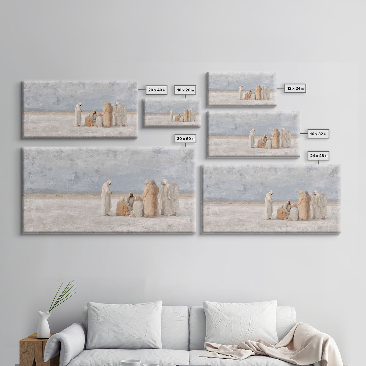 Teaching In Stillness, Framed Canvas Print, Christian Art Canvas, Christian Wall Art, Subtle Christian Paintings, Modern Christian Painting