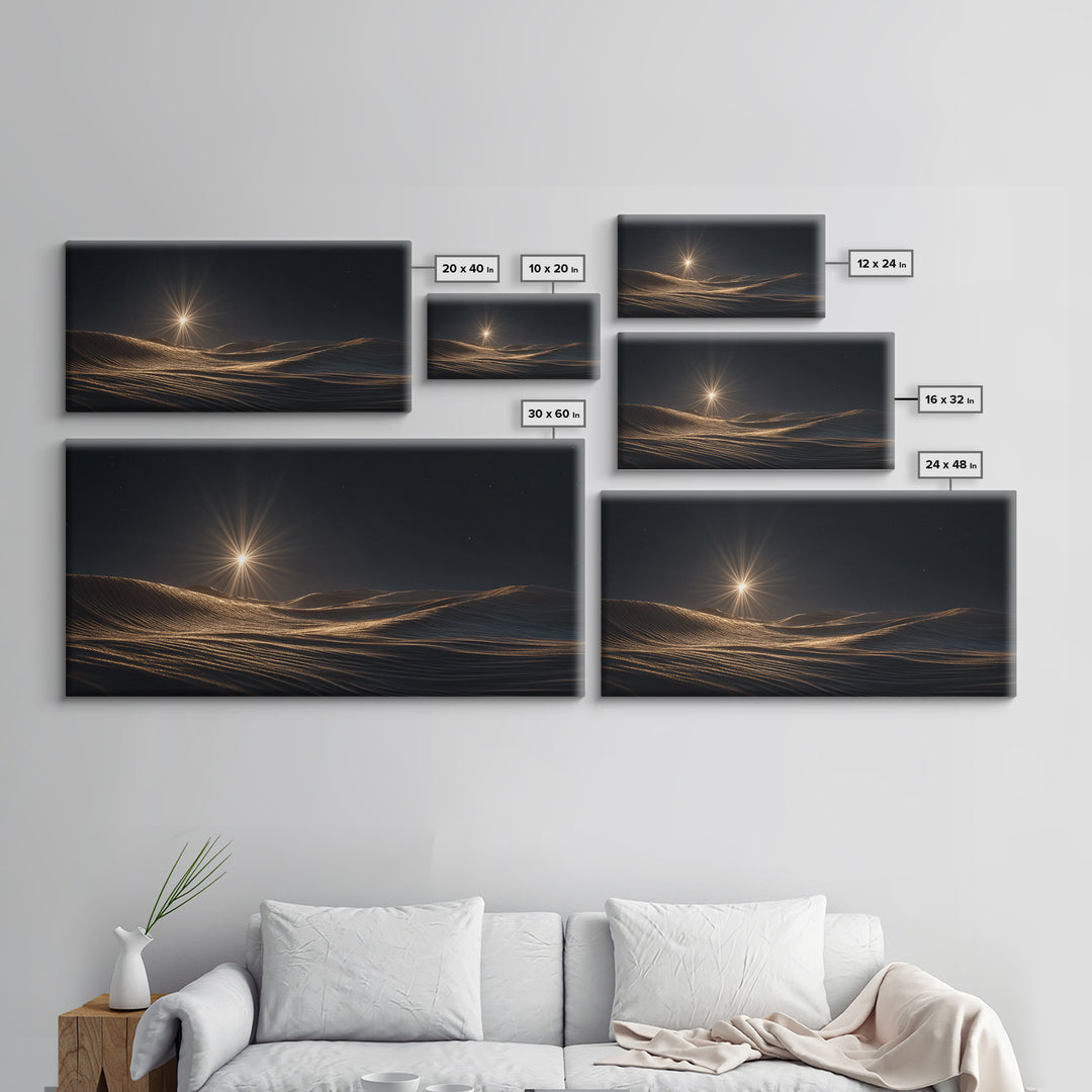 Sands of Bethlehem – Framed Canvas Print – Christian Art Canvas – Christmas Art – Christian Wall Art – Christian Painting – Modern Christma